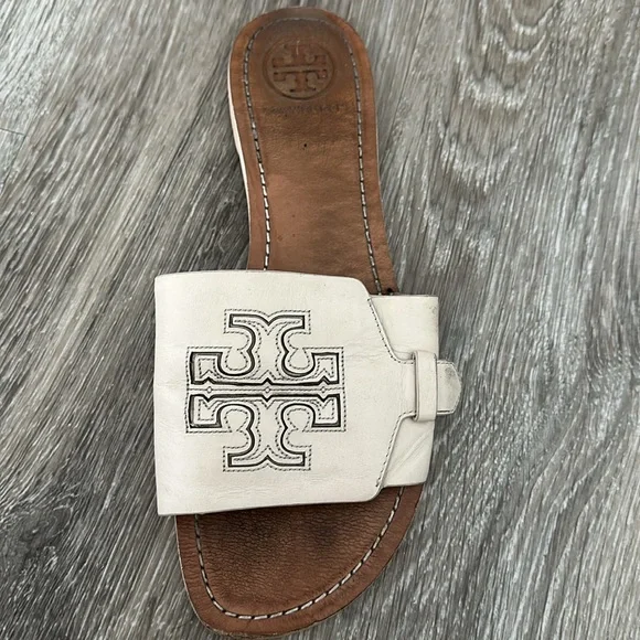 Tory Burch Melinda Slide Sandal Tan Beige 9 - Picture 6 of 9